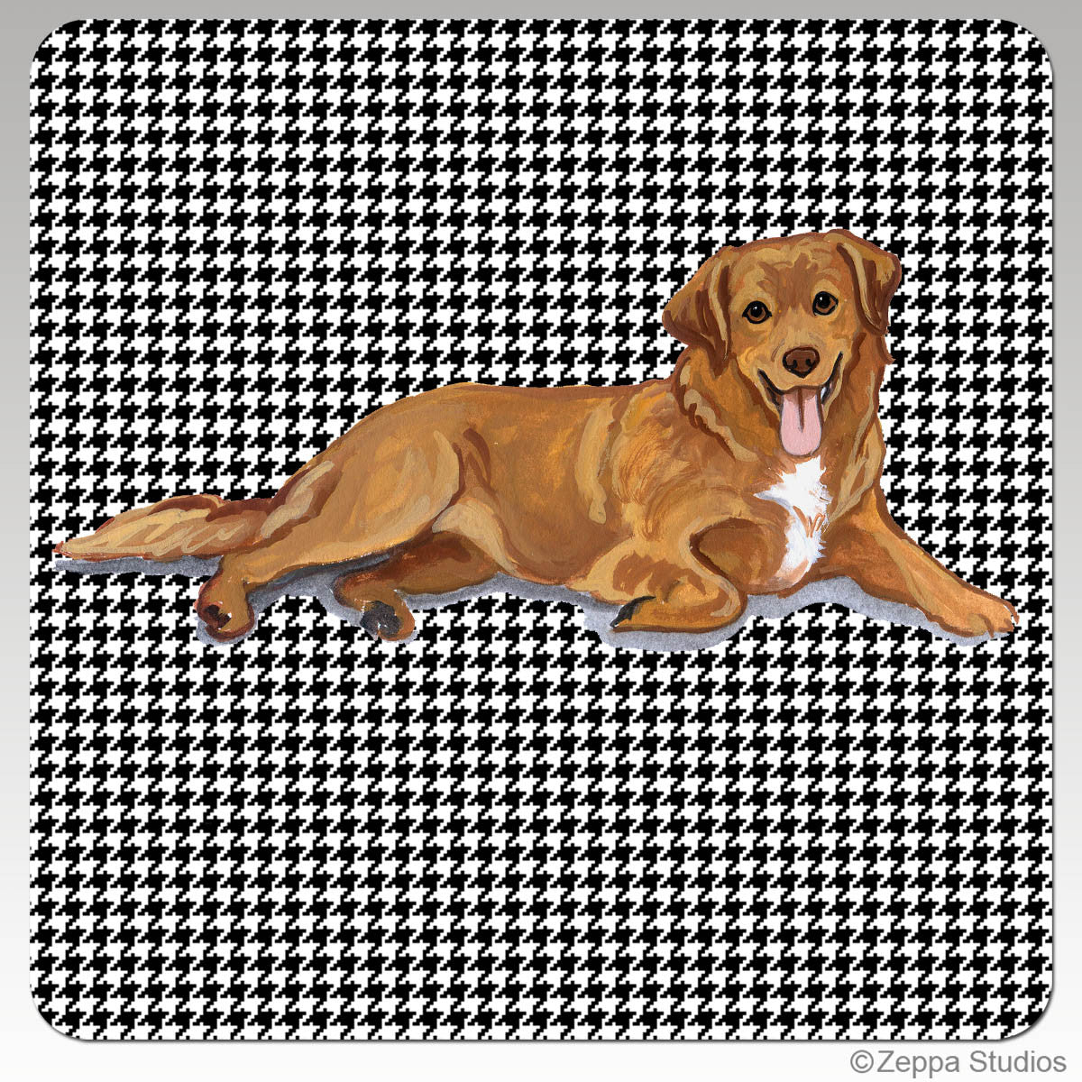 Nova Scotia Duck Tolling Retriever Houndzstooth Coasters