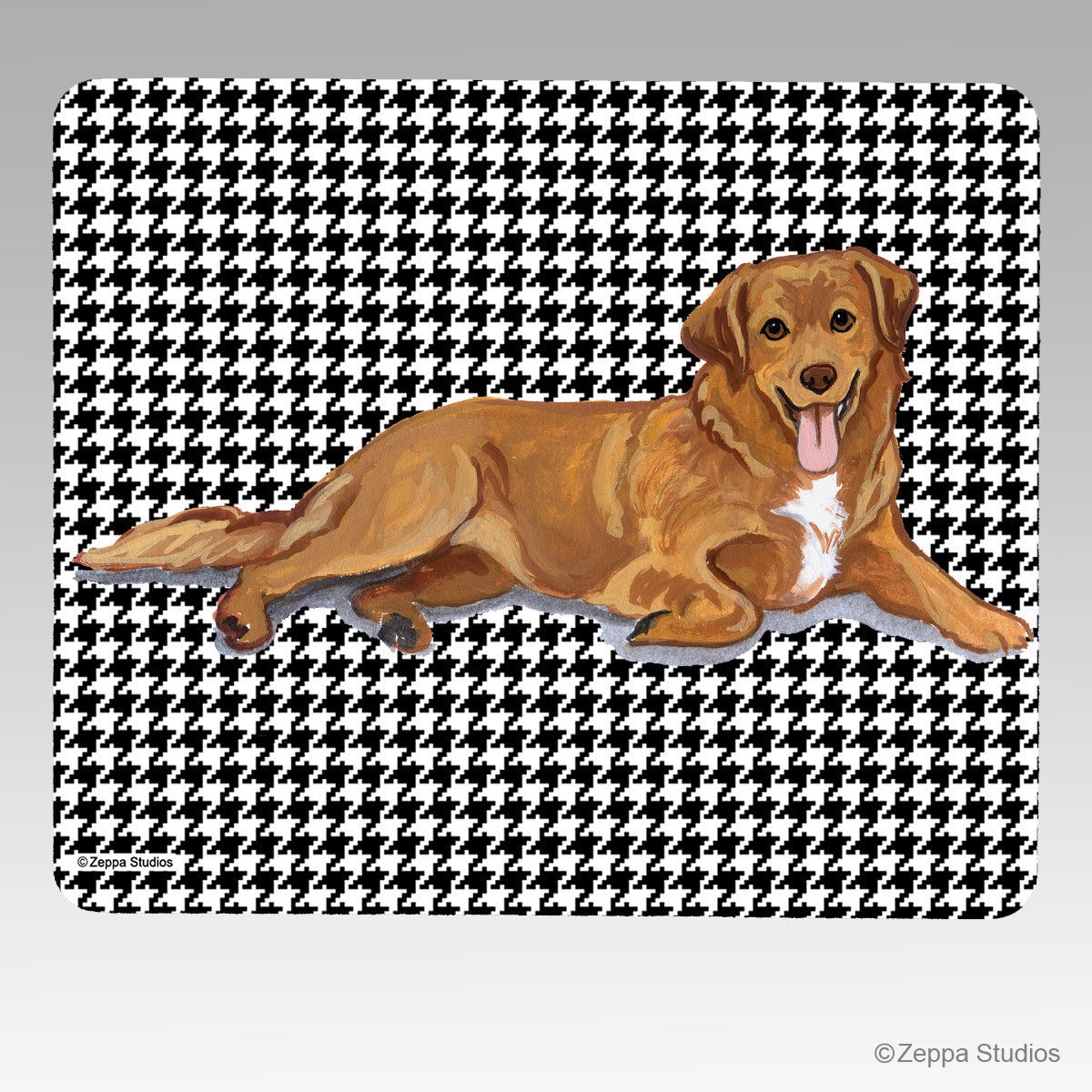 Nova Scotia Duck Tolling Retriever Houndstooth Mouse Pad