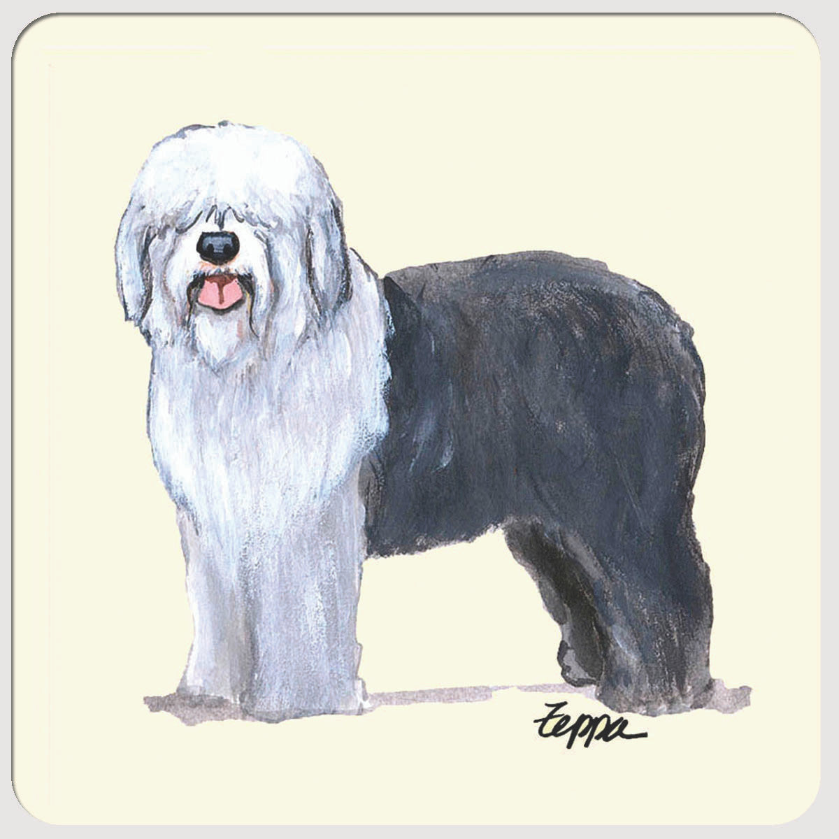 Old English Sheepdog Beverage Coasters