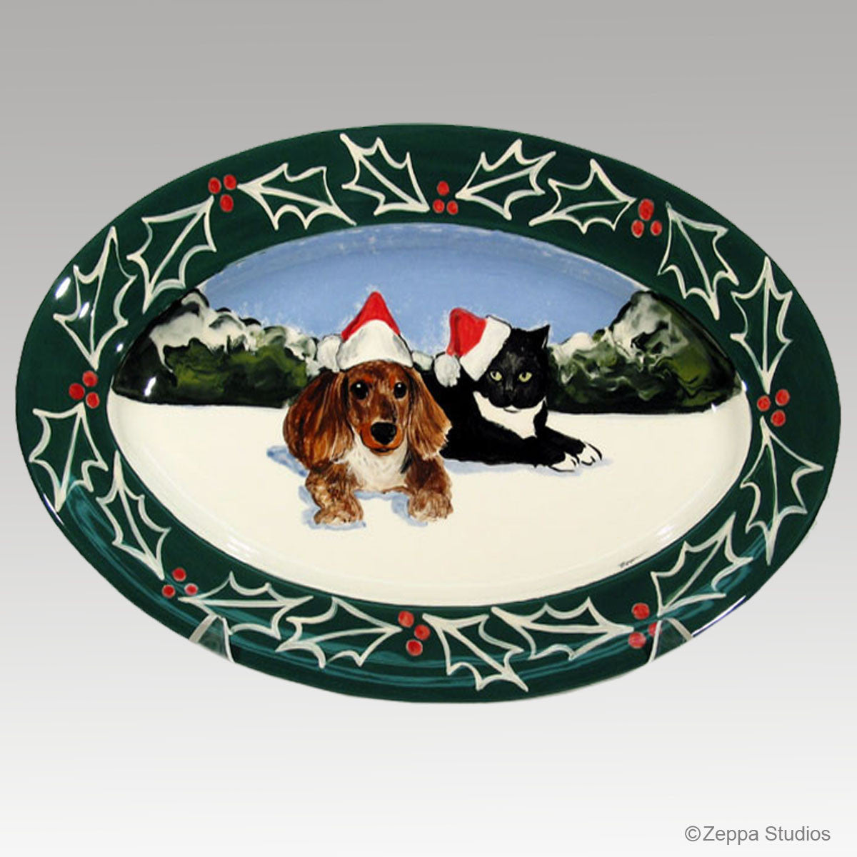 Holly Border Platter