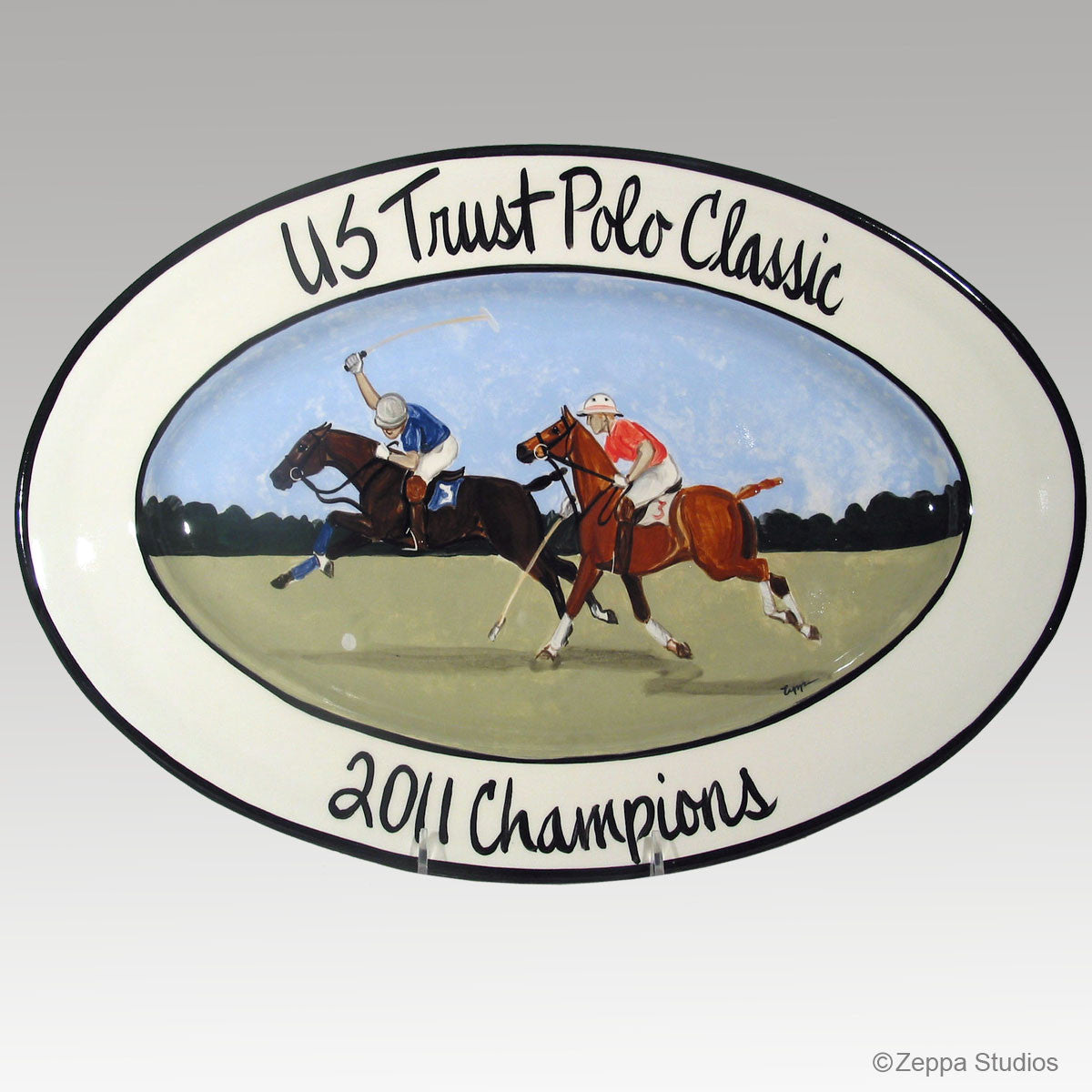 Hand Painted Message Oval Platter