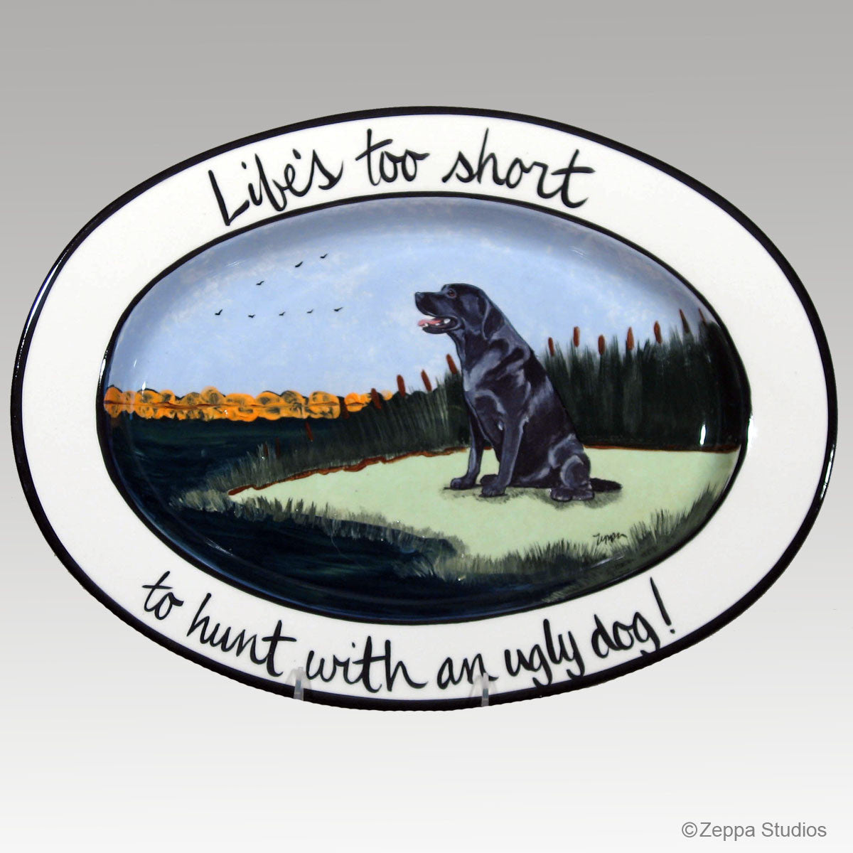Hand Painted Message Oval Platter