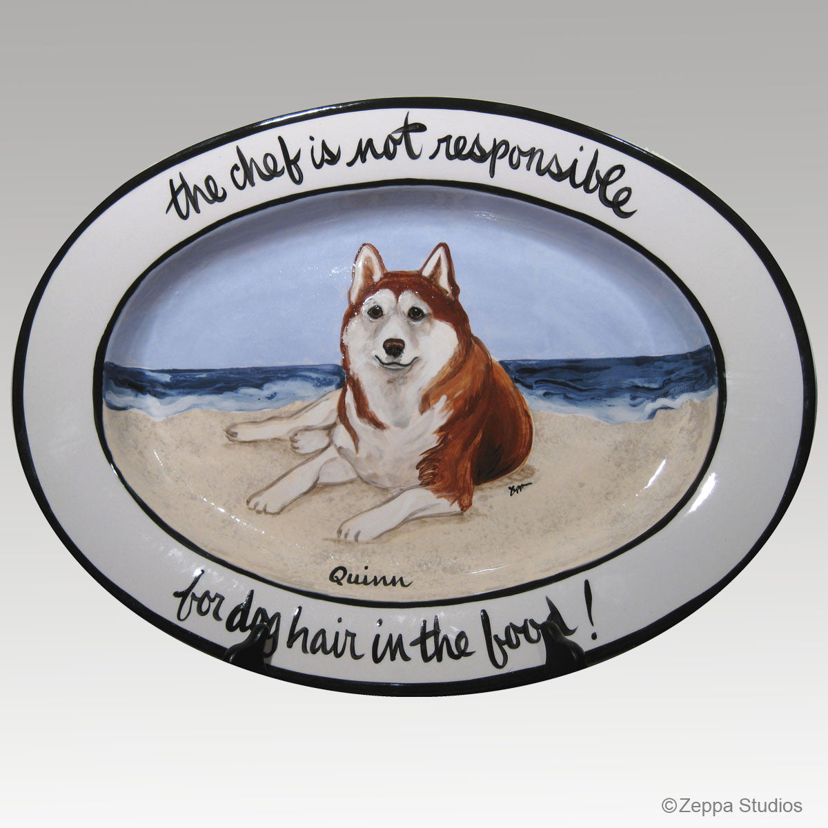 Hand Painted Message Oval Platter