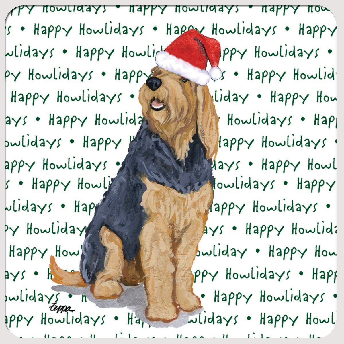 Otterhound Christmas Coasters