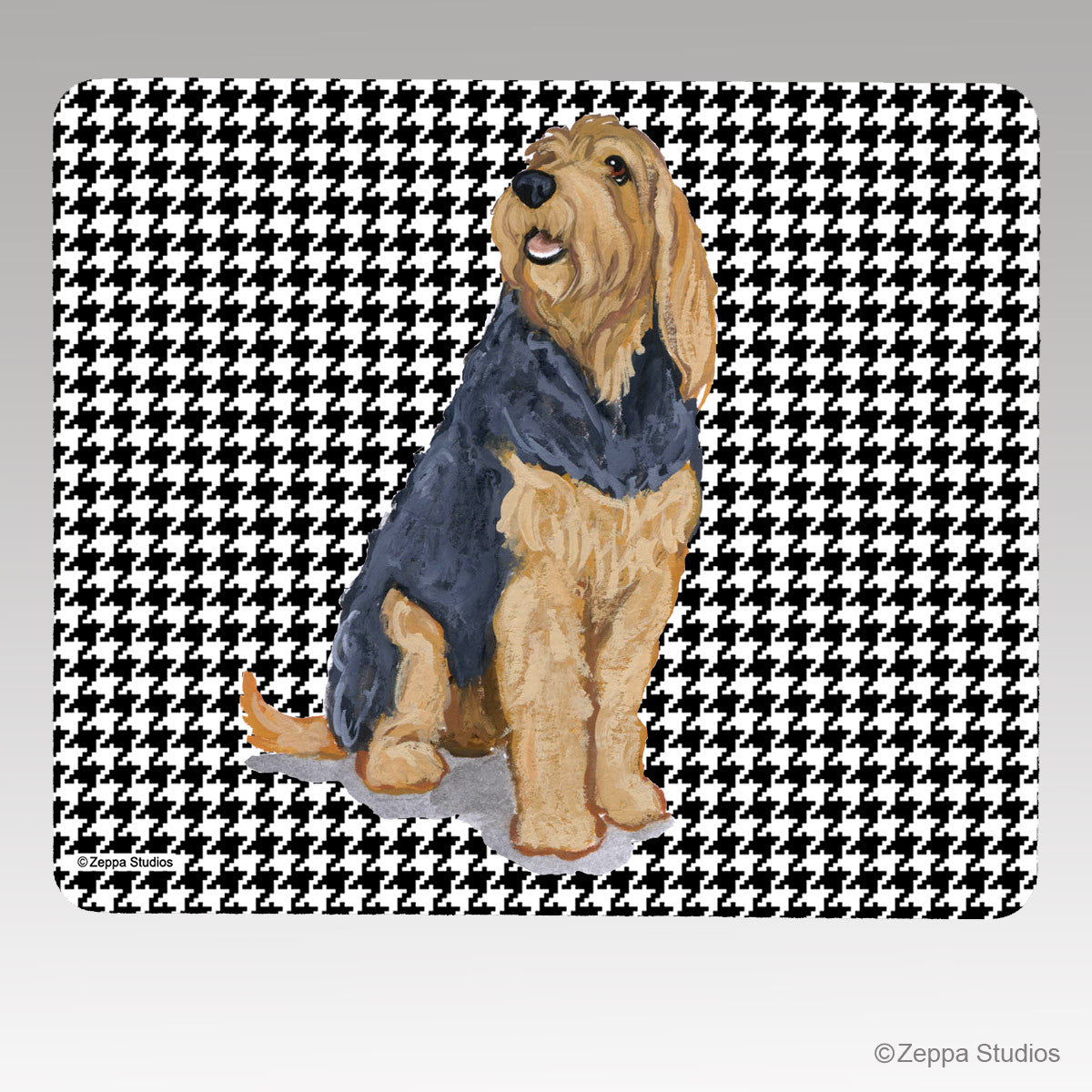 Otterhound Houndstooth Mouse Pad