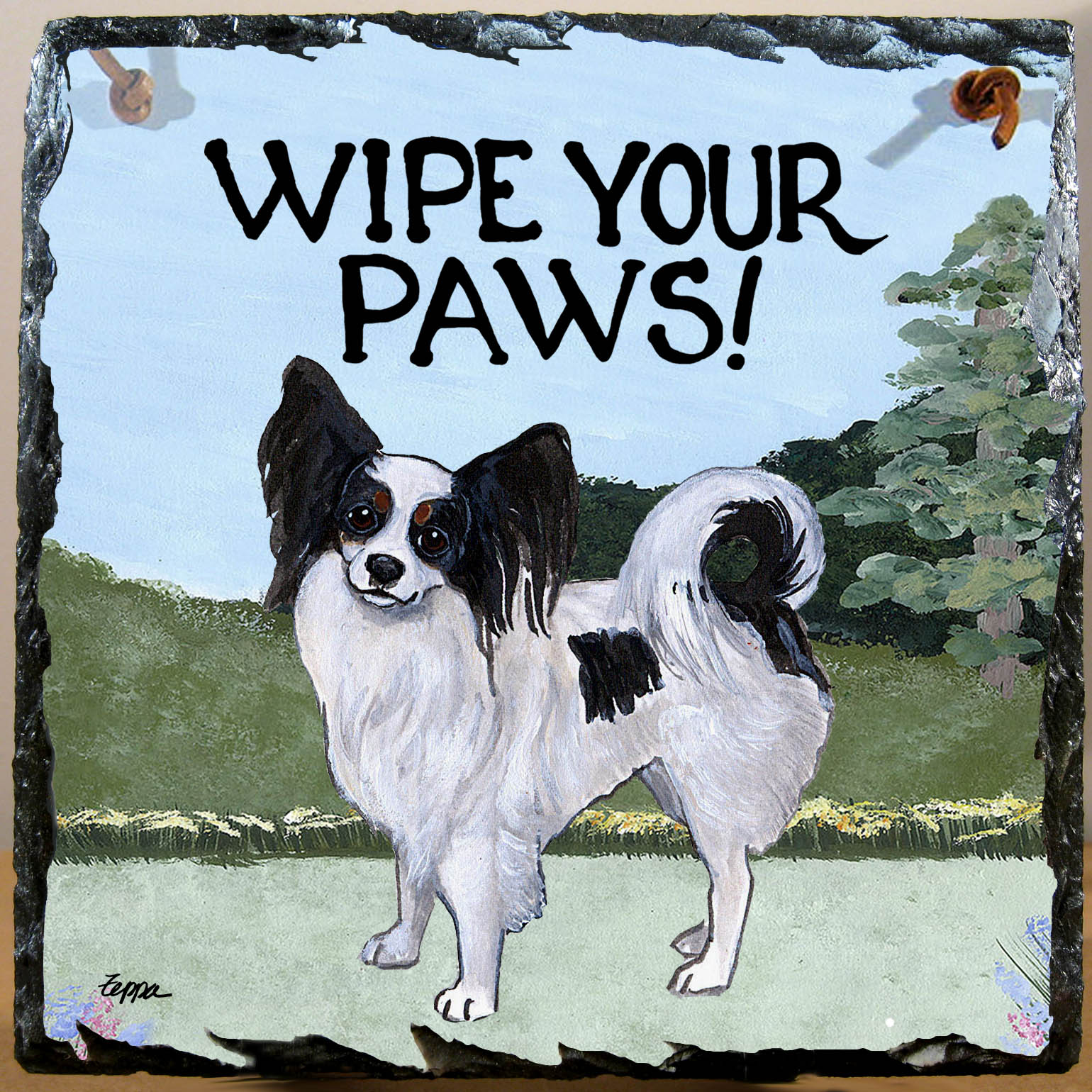 Papillon Slate Signs