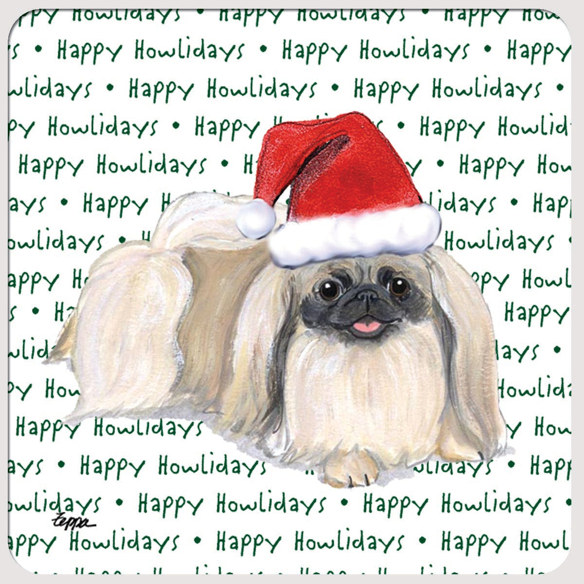 Pekingese Christmas Coasters