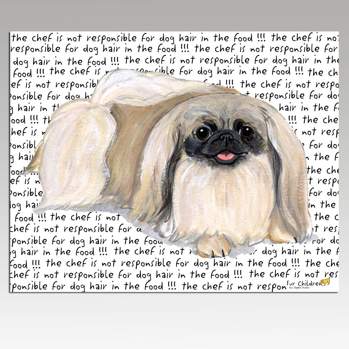 Pekingese Message Cutting Board - Rectangular