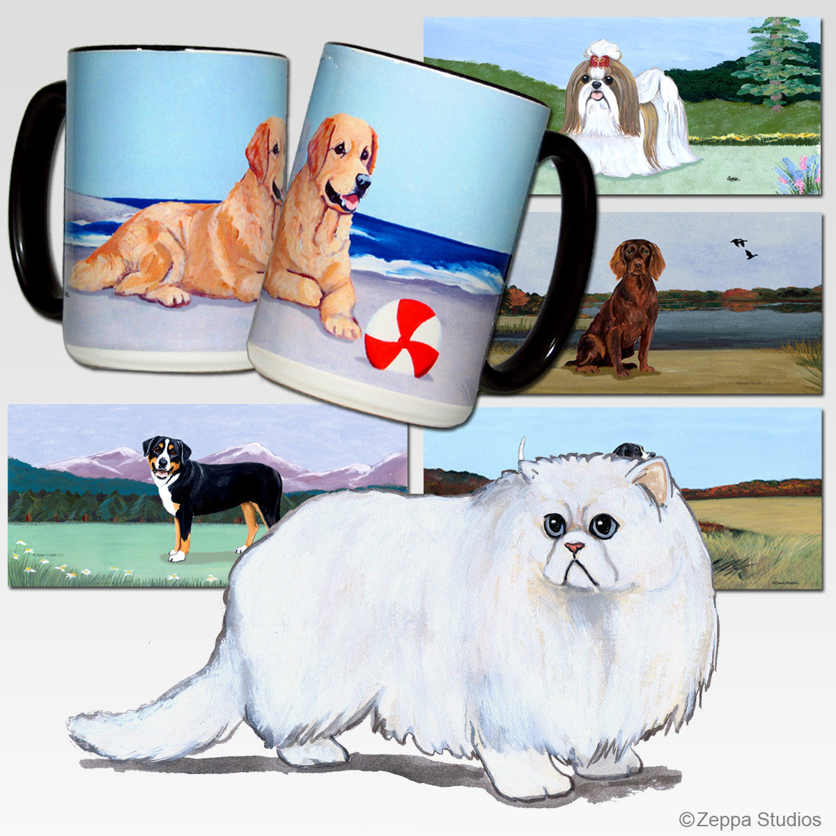 Persian Cat Scenic Mug