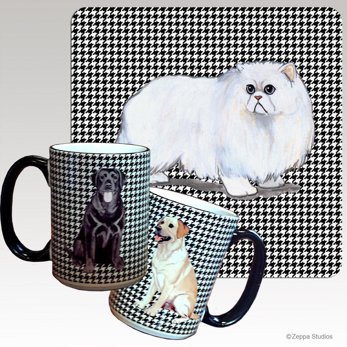 Persian Cat Houndzstooth Mug