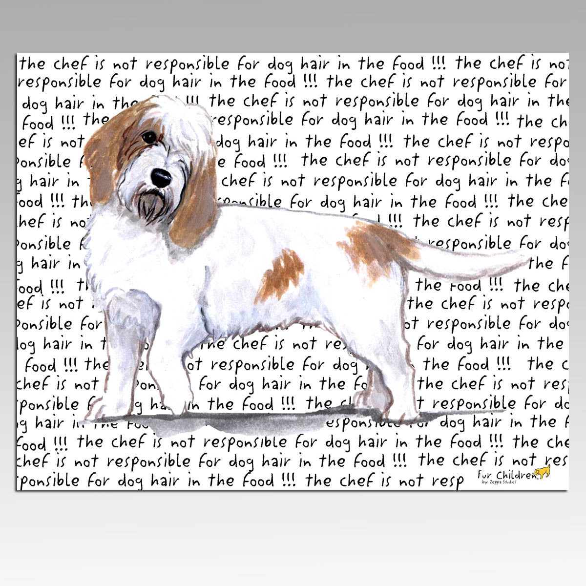 Petite Basset Griffon Vendeen Message Cutting Board - Rectangular