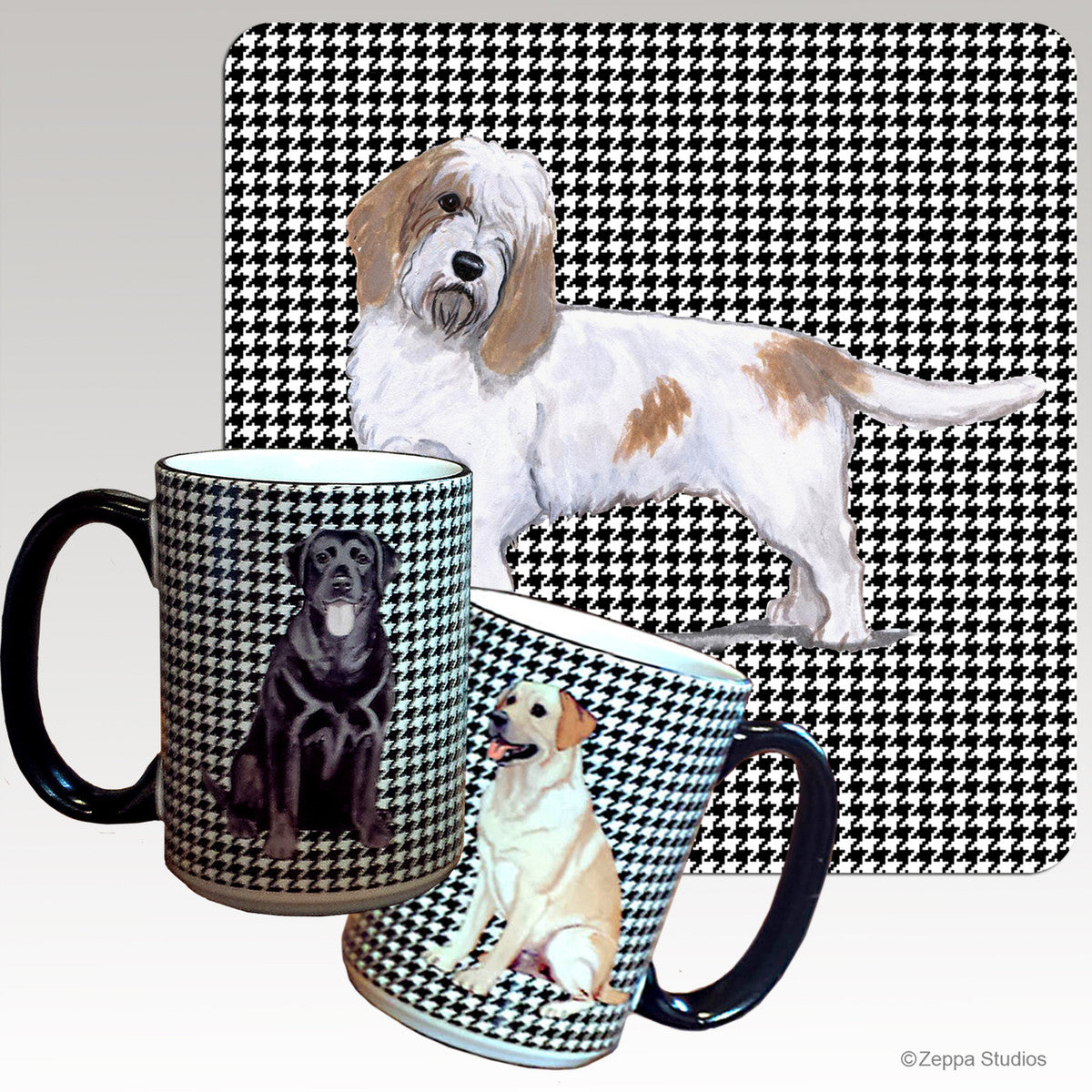 Petite Basset Griffon Vendeen Houndzstooth Mug