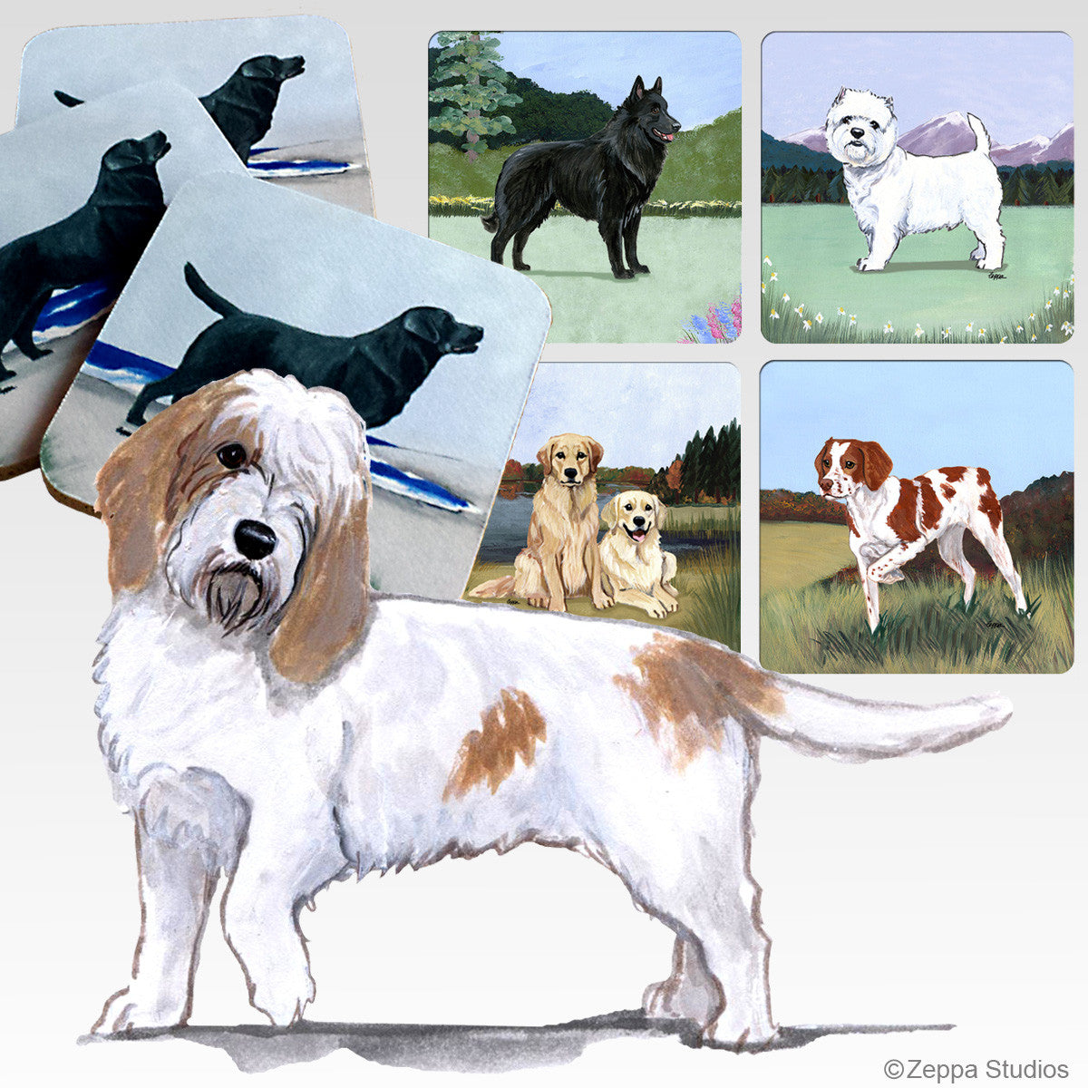 Petite Basset Griffon Vendeen Scenic Coasters