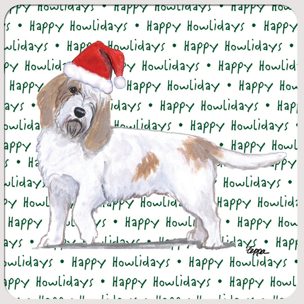 Petite Basset Griffon Vendeen Christmas Coasters