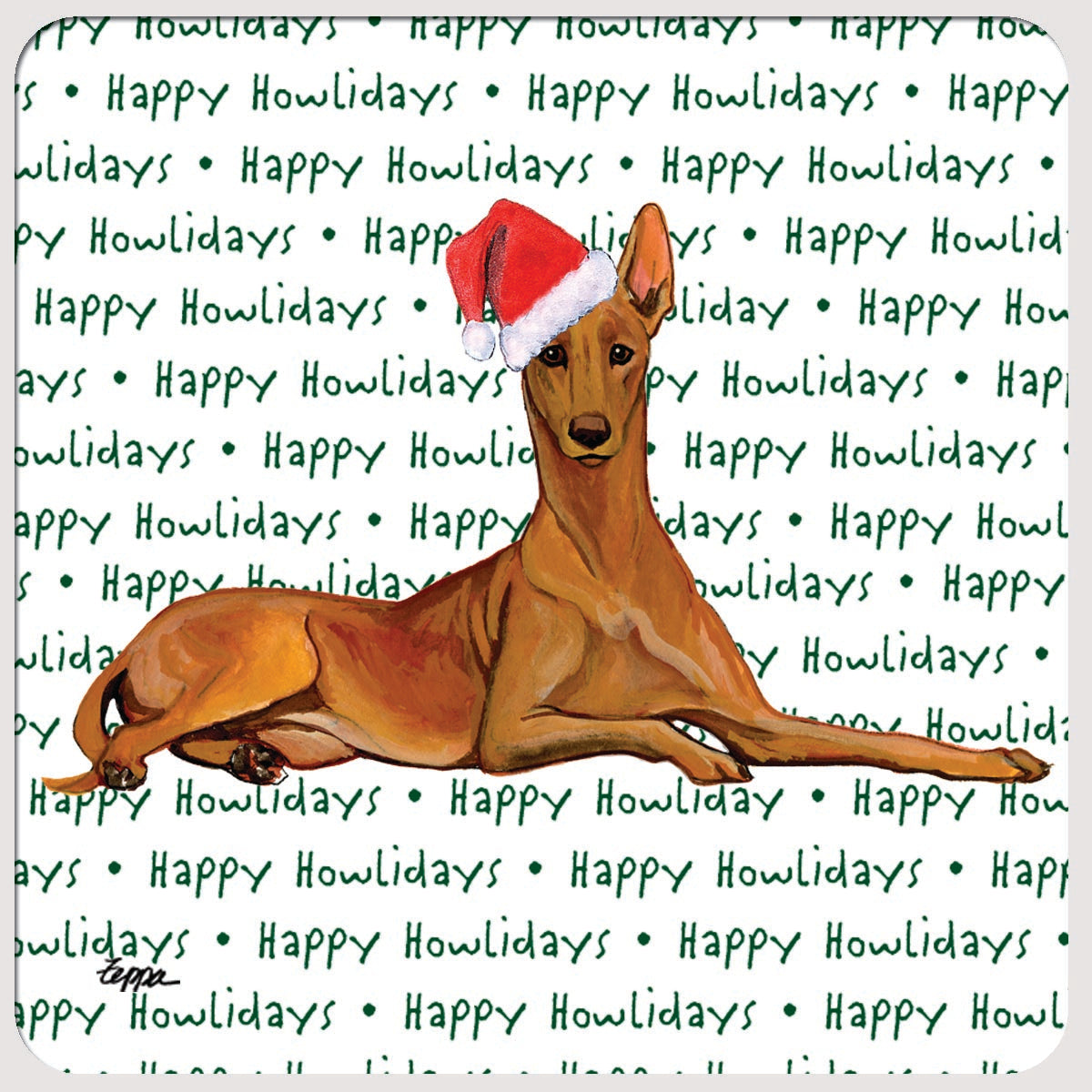 Pharaoh Hound Christmas Coasters
