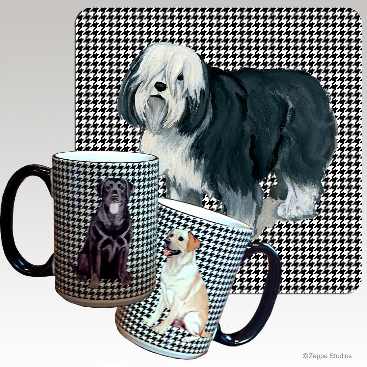 Polish Lowland Sheepdog Houndzstooth Mug