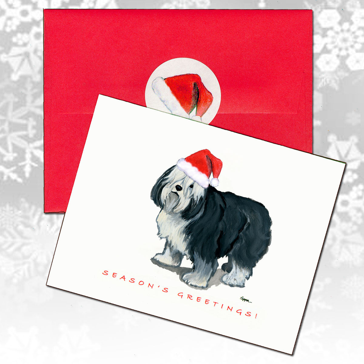 Polish Lowland Sheepdog Christmas Cards