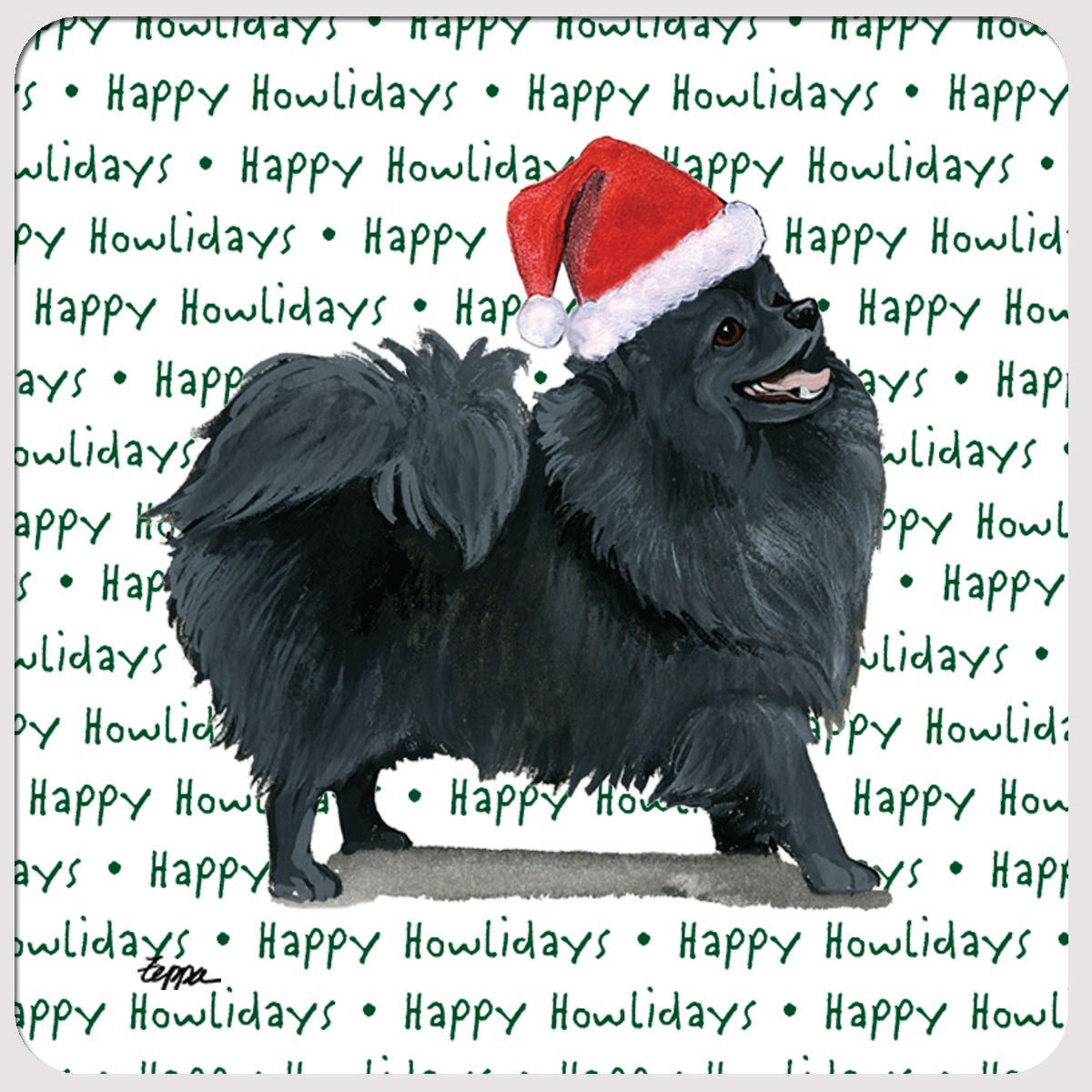 Pomeranian Christmas Coasters