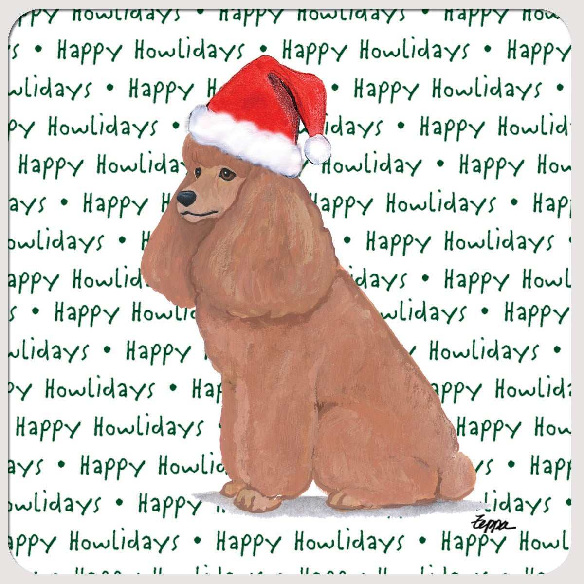 Poodle Christmas Coasters