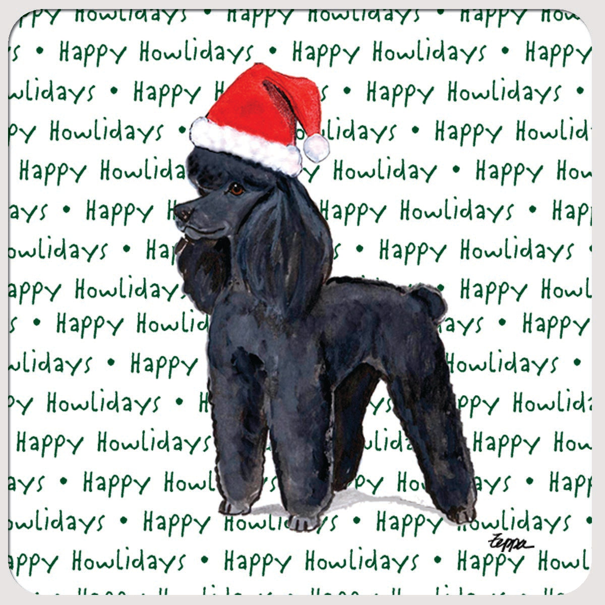 Poodle Christmas Coasters
