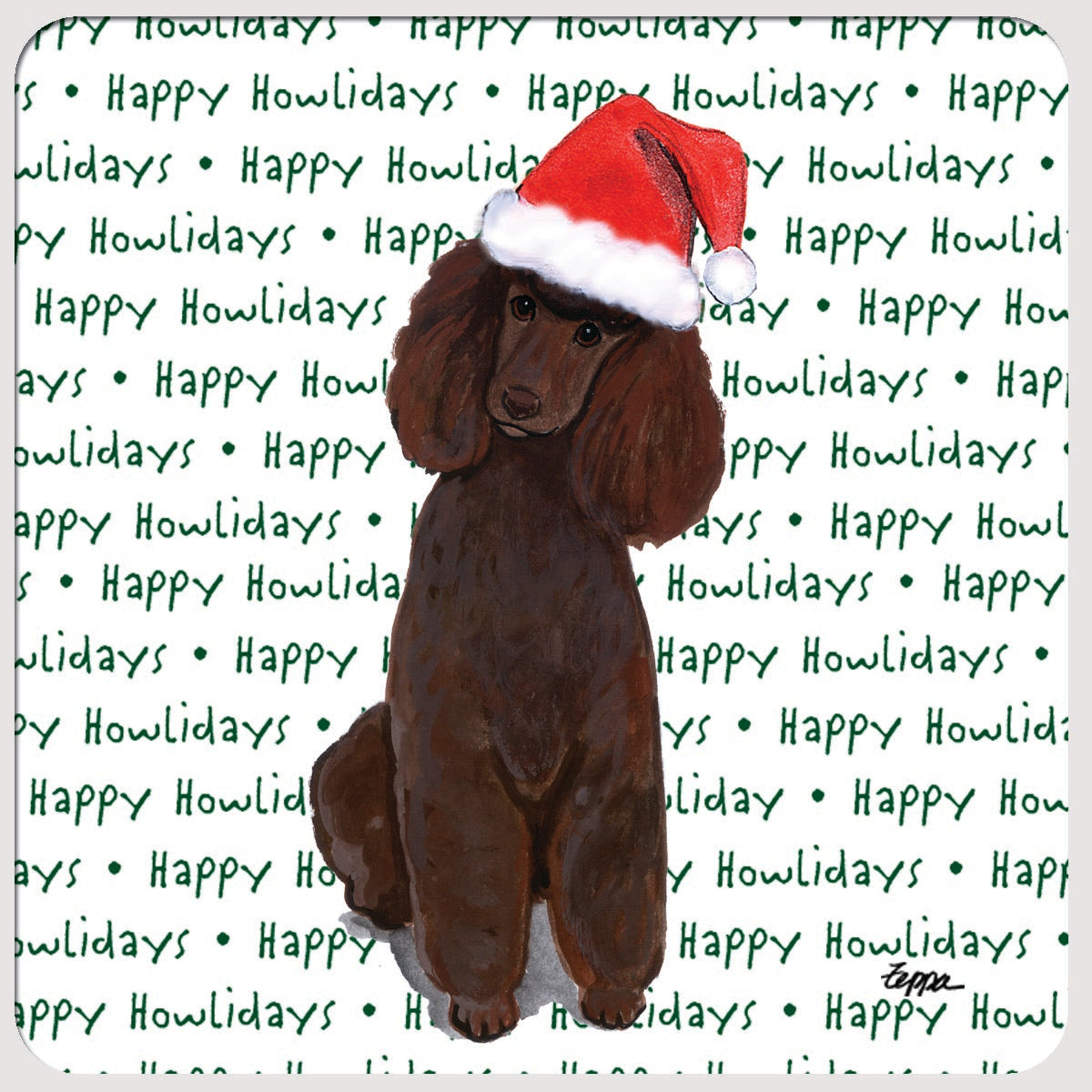 Poodle Christmas Coasters