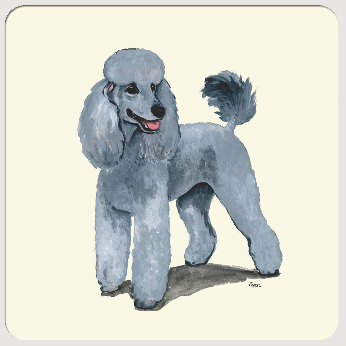 Silver Poodle Coasters