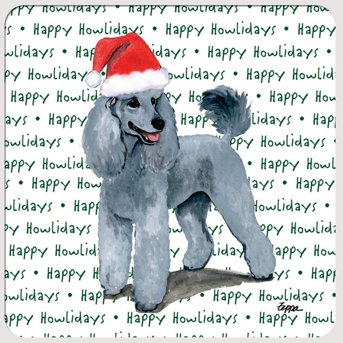 Poodle Christmas Coasters