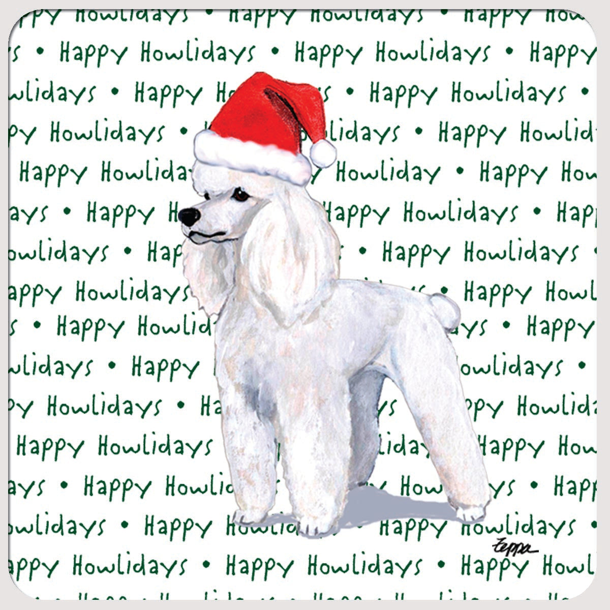 Poodle Christmas Coasters