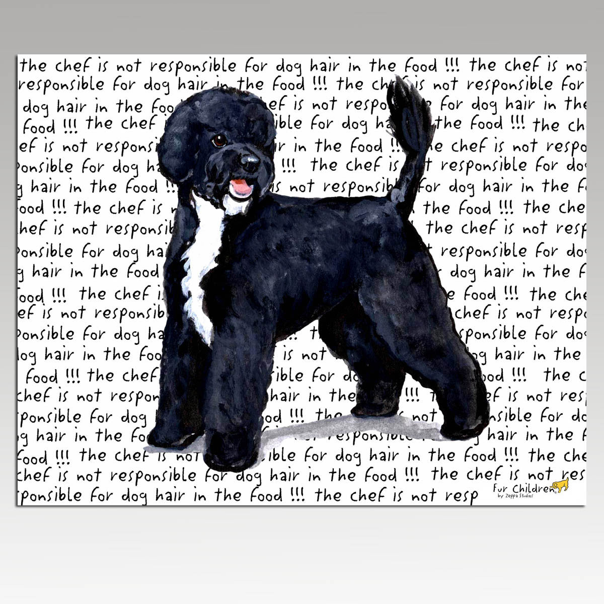 Portuguese Water Dog Message Cutting Board - Rectangular
