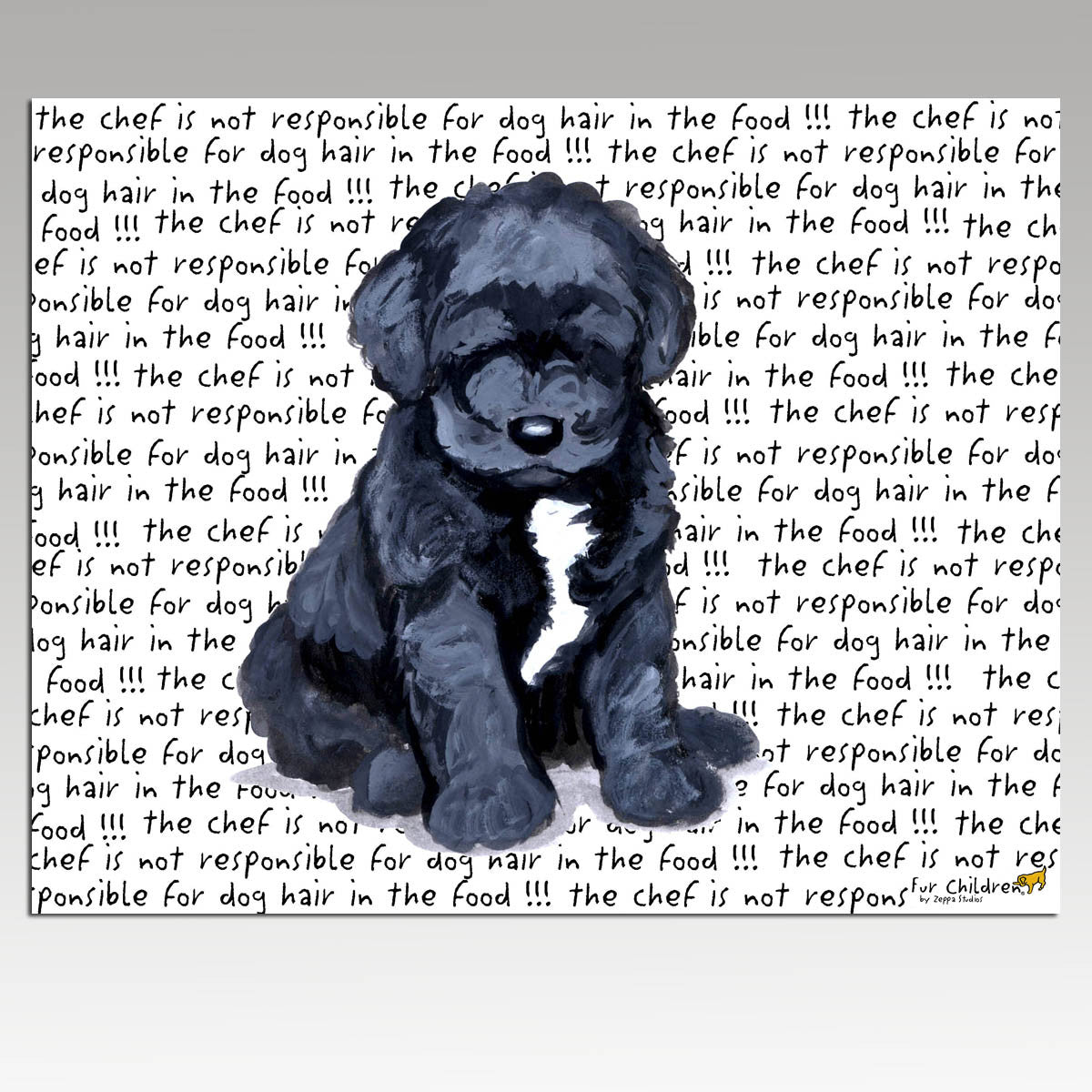 Portuguese Water Dog Puppy Cutting Board