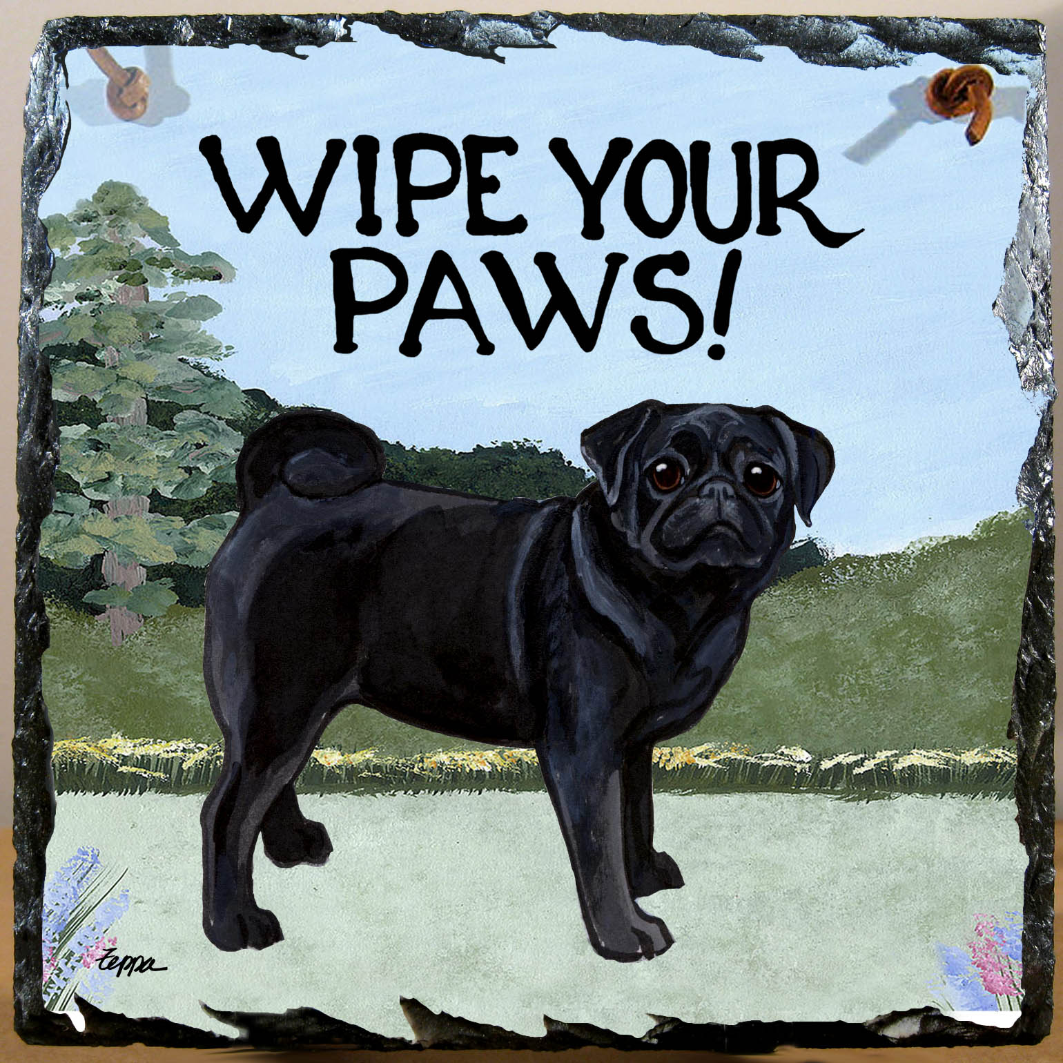 Pug Slate Signs