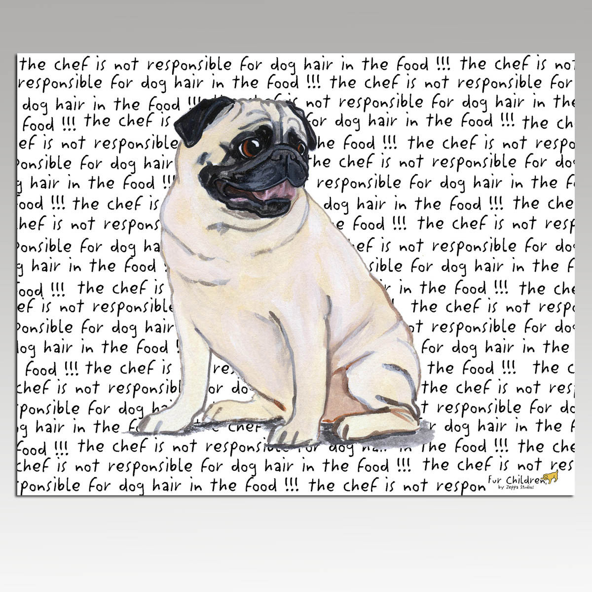 Sitting Pug Cutting Board