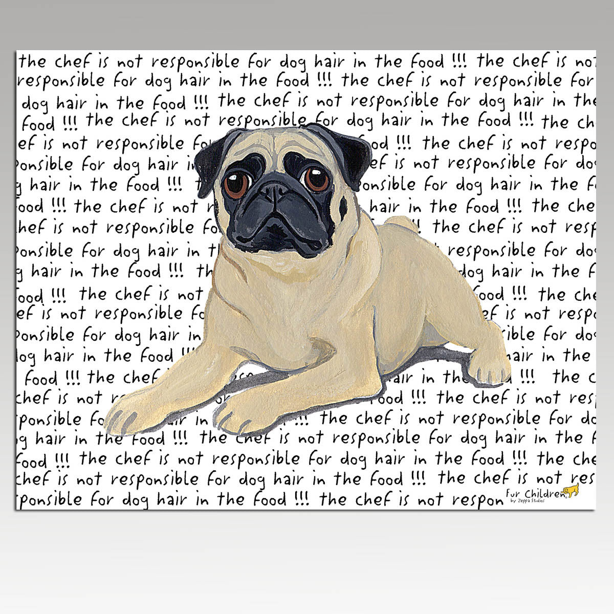 Pug Lying Christmas Cards