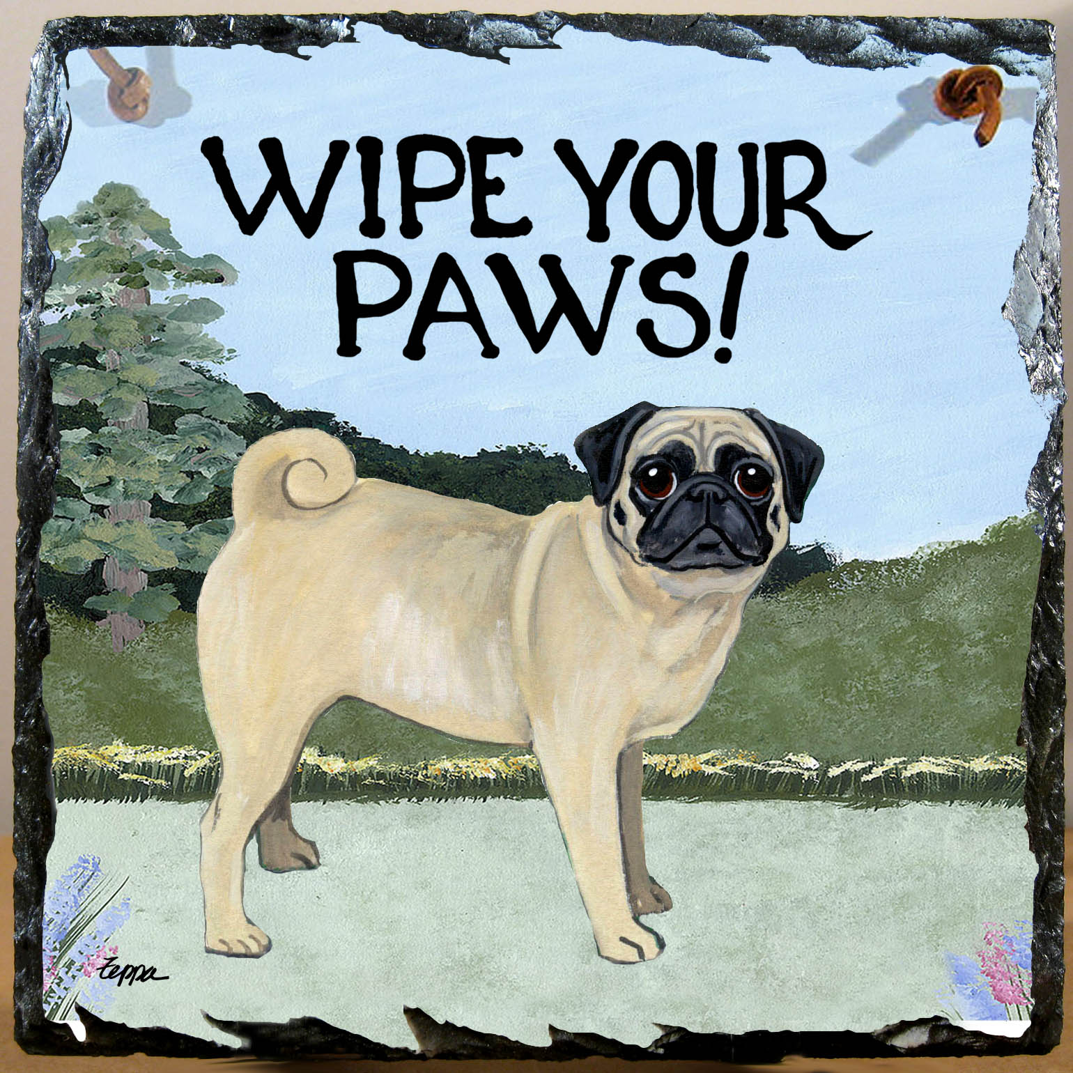 Pug Slate Signs