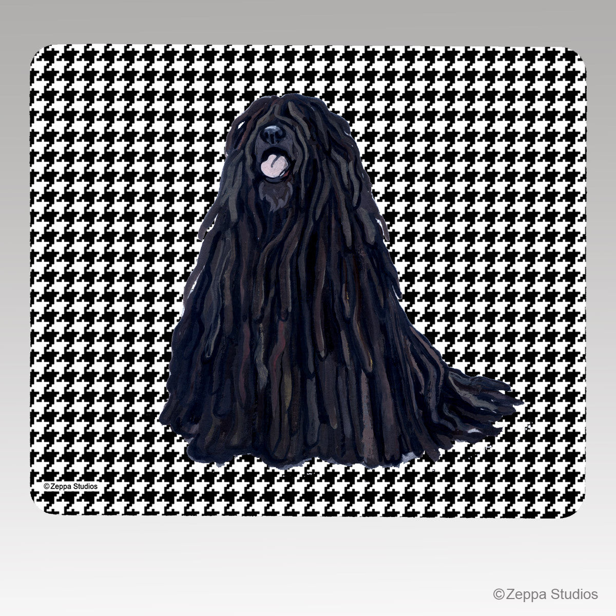 Puli Houndstooth Mouse Pad