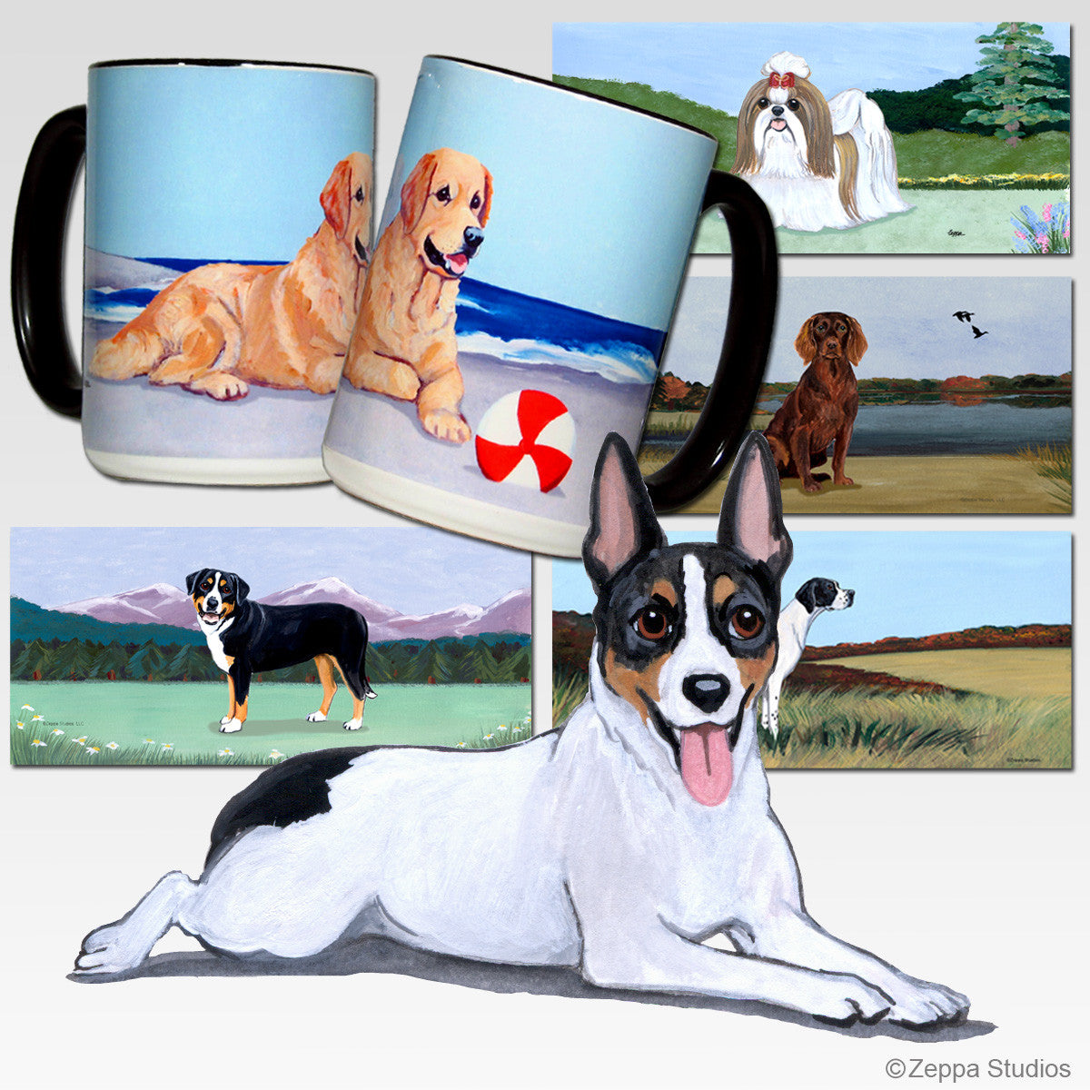 Rat Terrier Scenic Mug - Rectangle