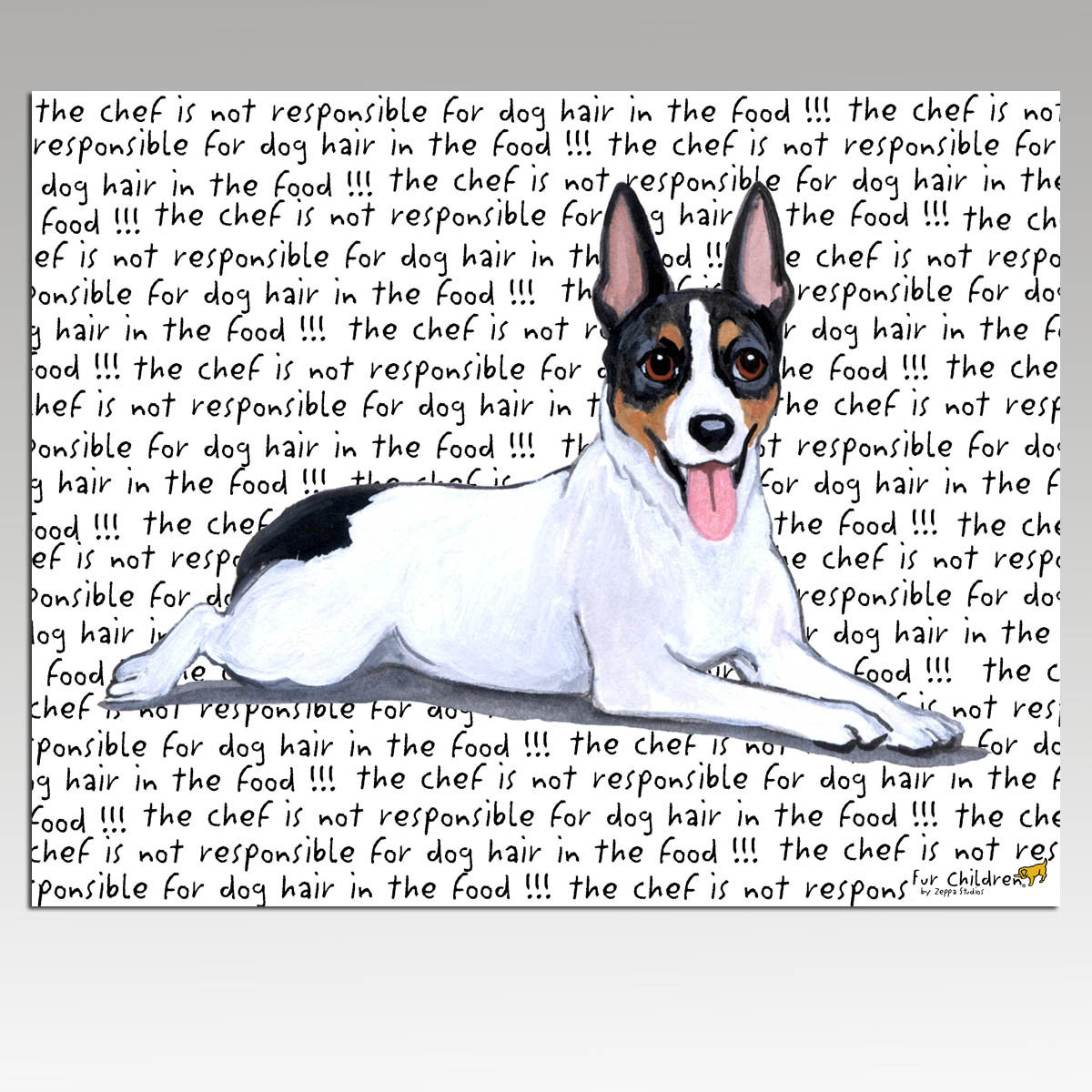 Rat Terrier Message Cutting Board - Rectangle