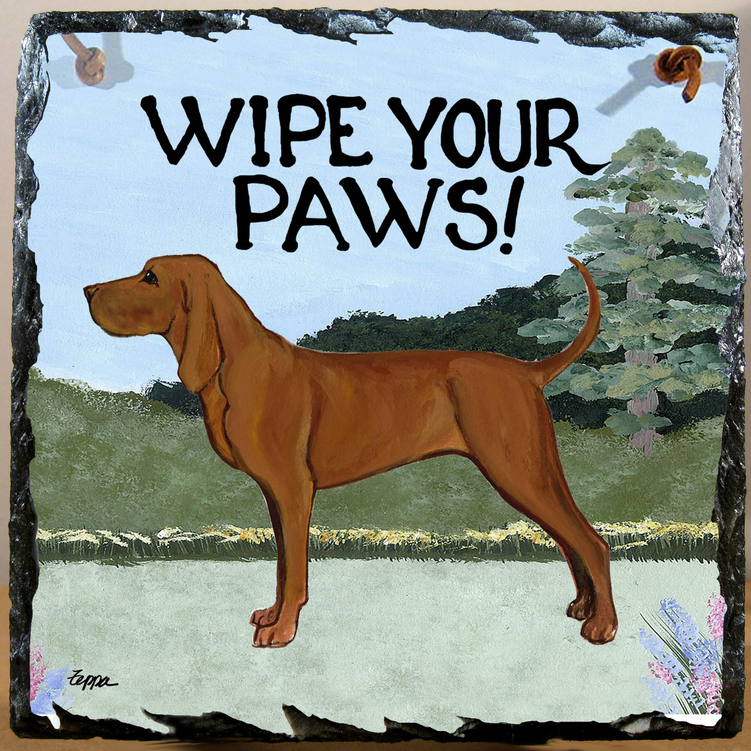 Redbone Coonhound Slate Signs