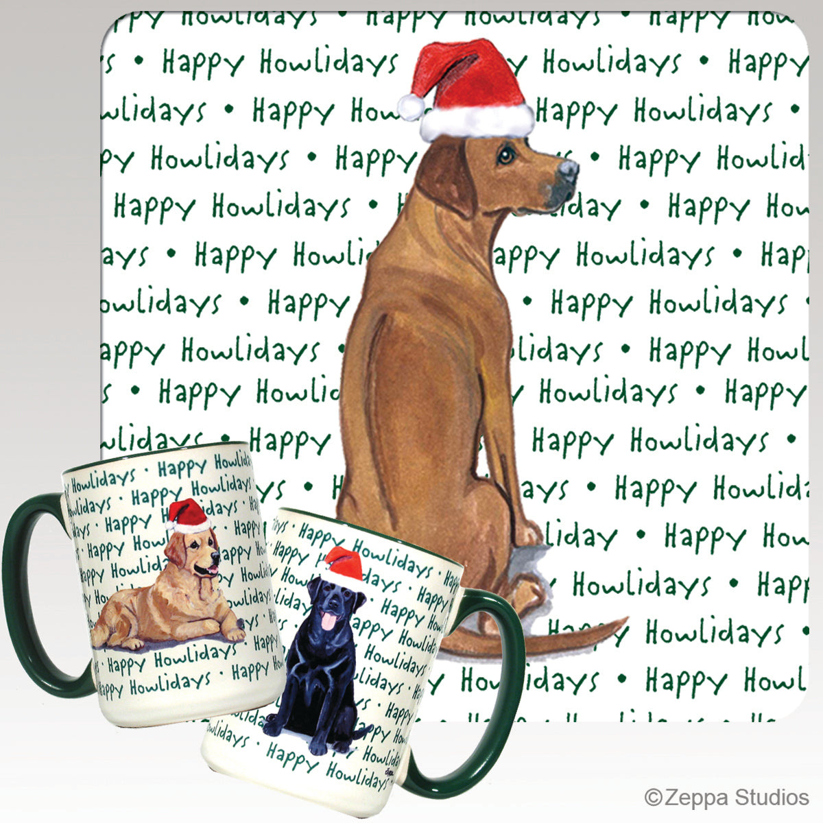 Rhodesian Ridgeback Christmas Mugs