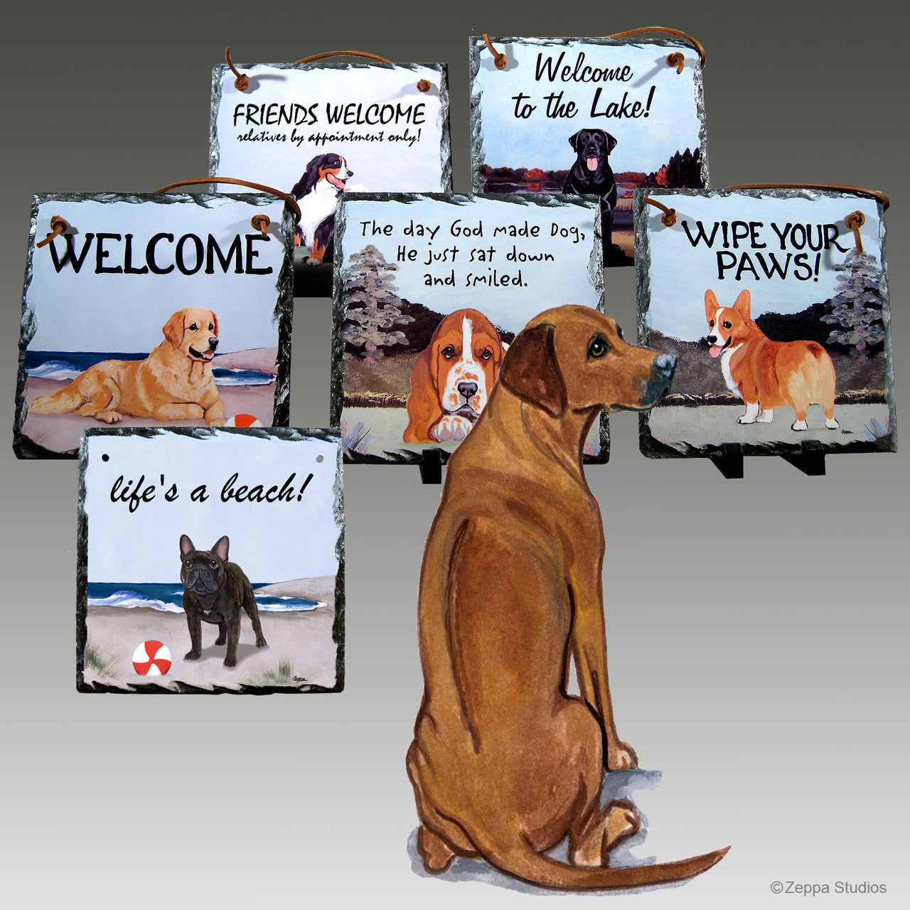 Rhodesian Ridgeback Slate Signs