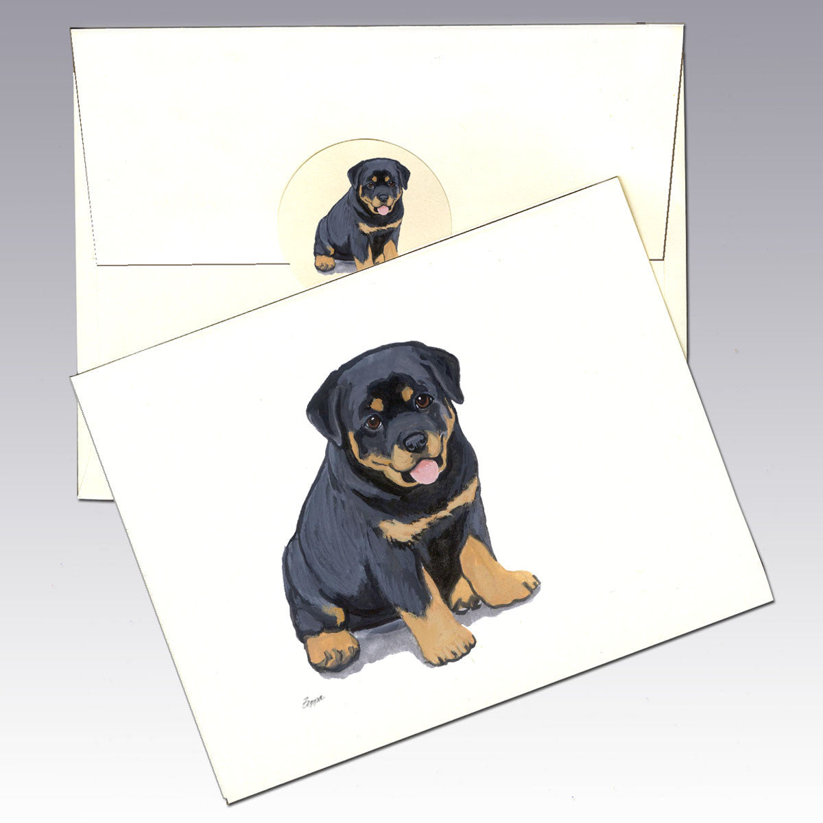 Rottweiler Puppy Note Cards