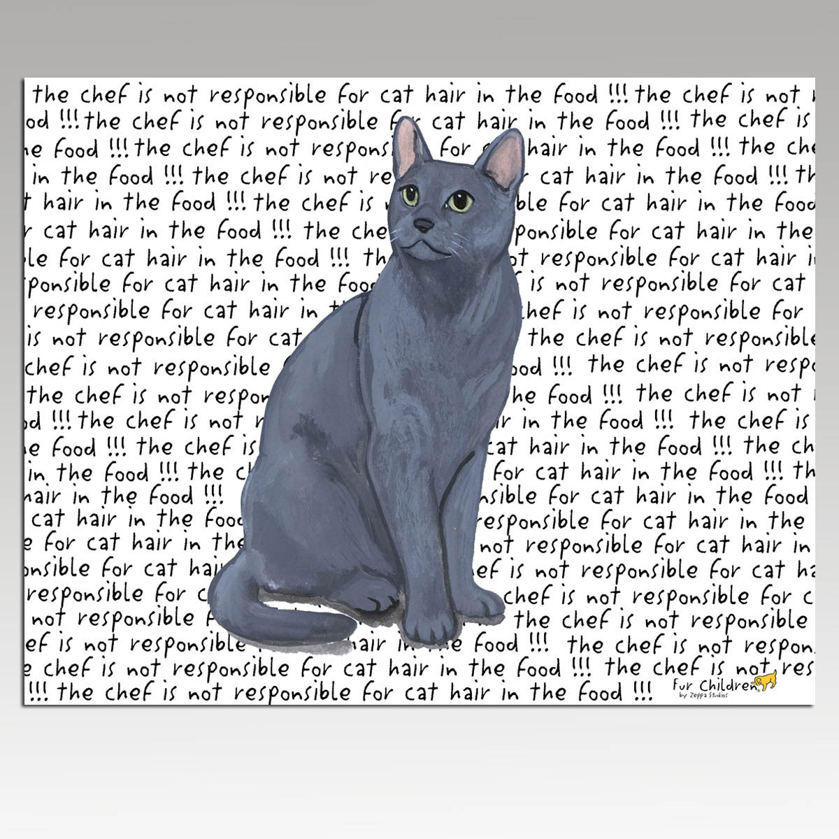 Russian Blue Cat Cutting Board