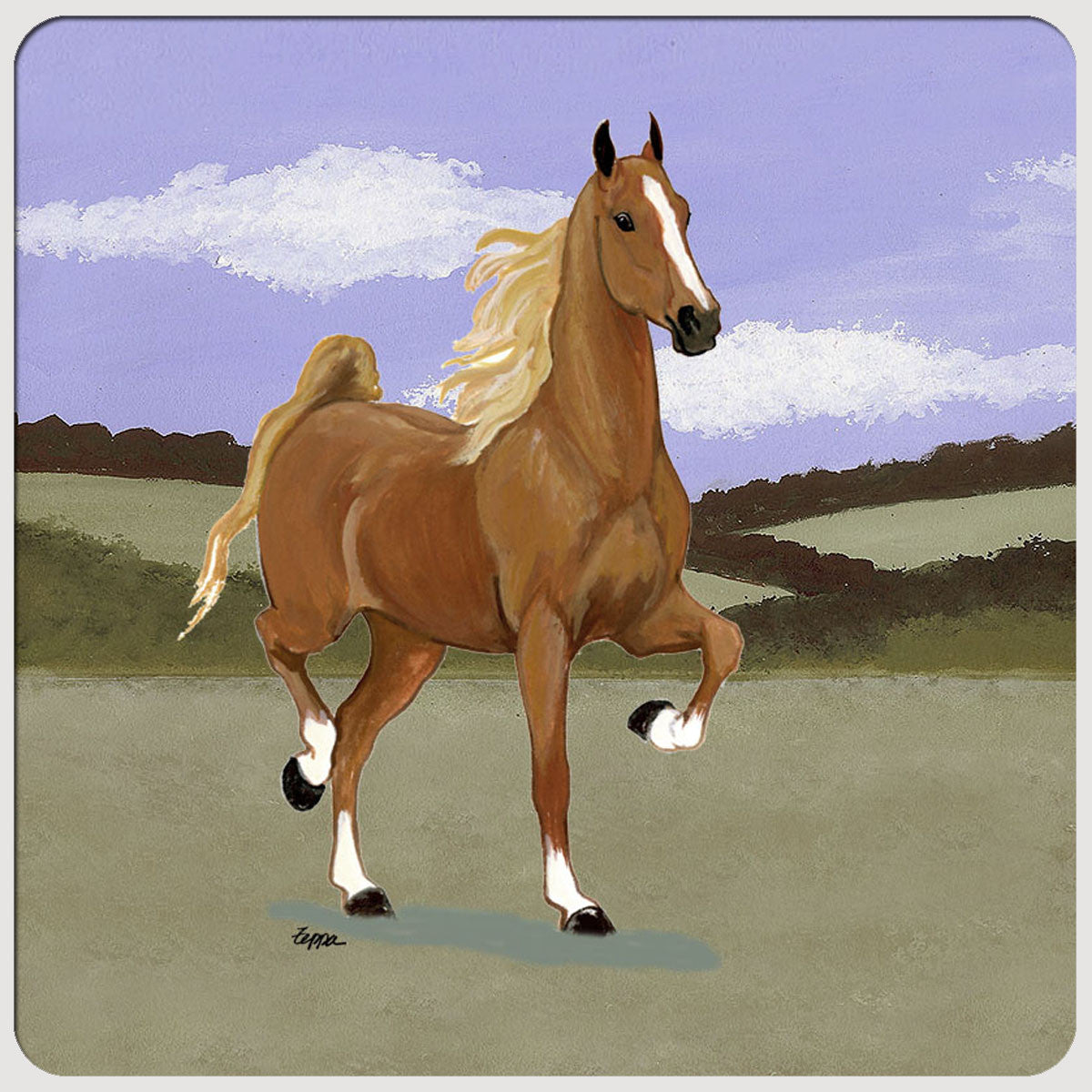 Saddlebred Scenic Beverage Coasters