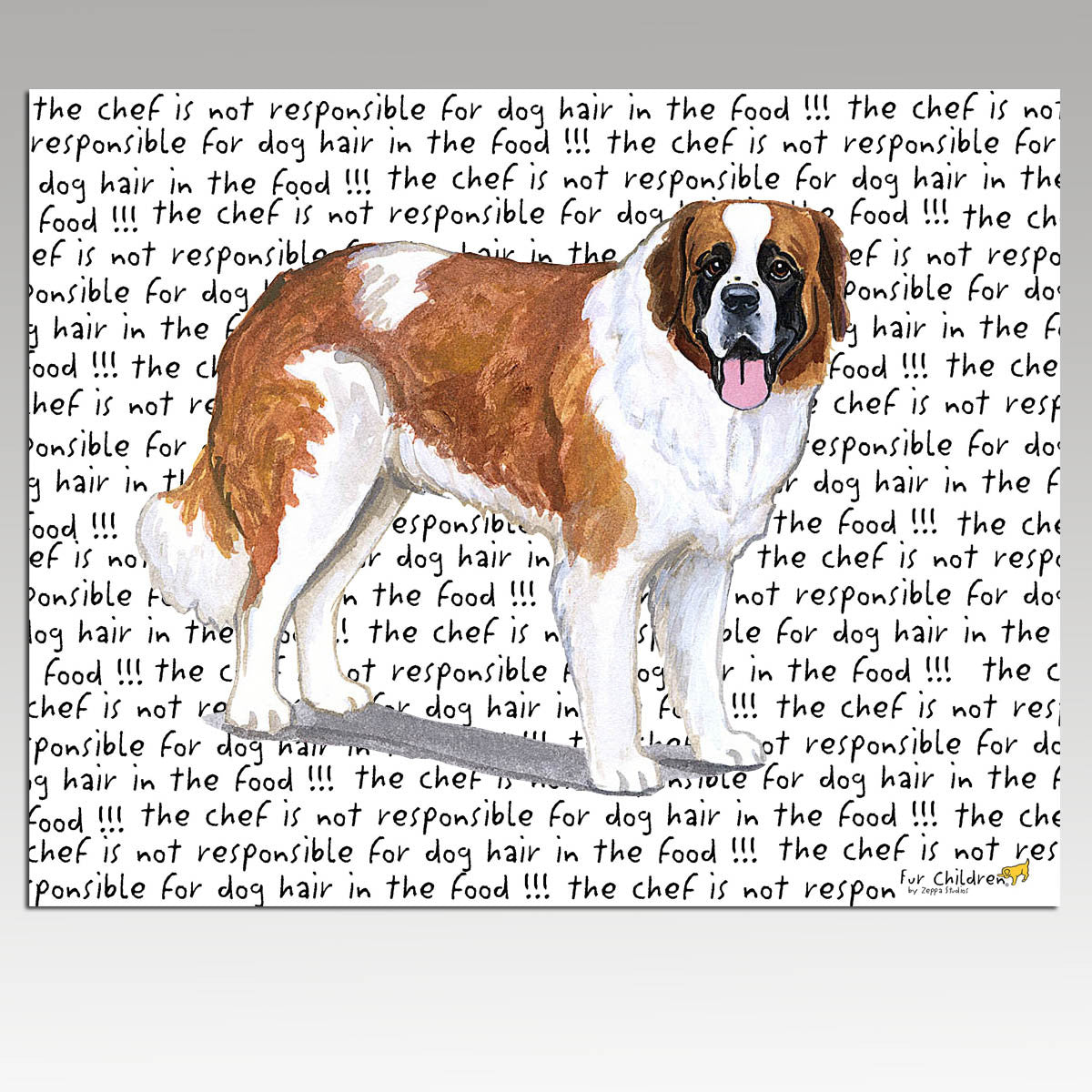 Saint Bernard Message Cutting Board - Rectangle