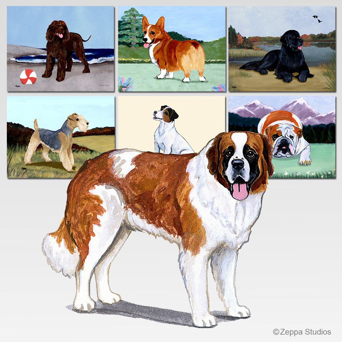 Saint Bernard Scenic Mouse Pad - Rectangle