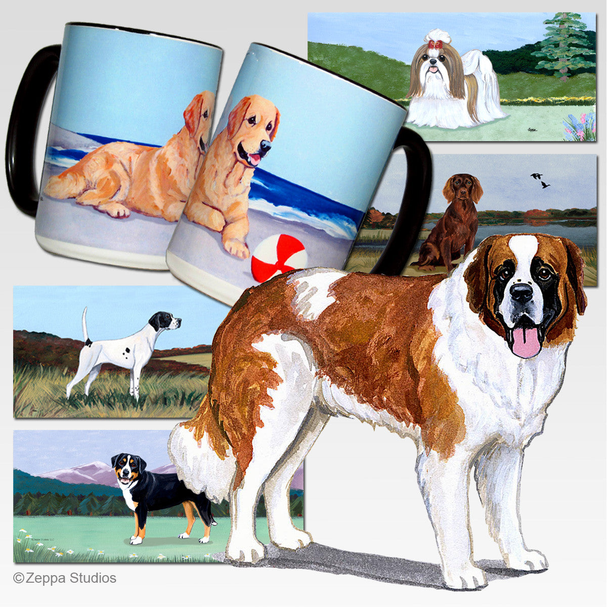 Saint Bernard Scenic Mug - Rectangle