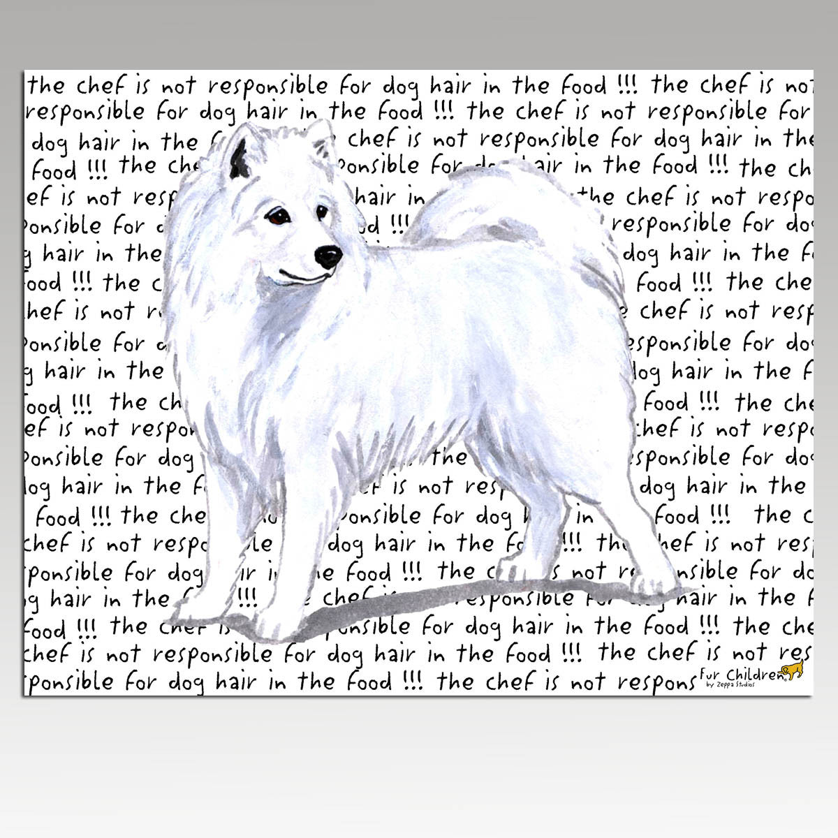 Samoyed Message Cutting Board - Rectangle