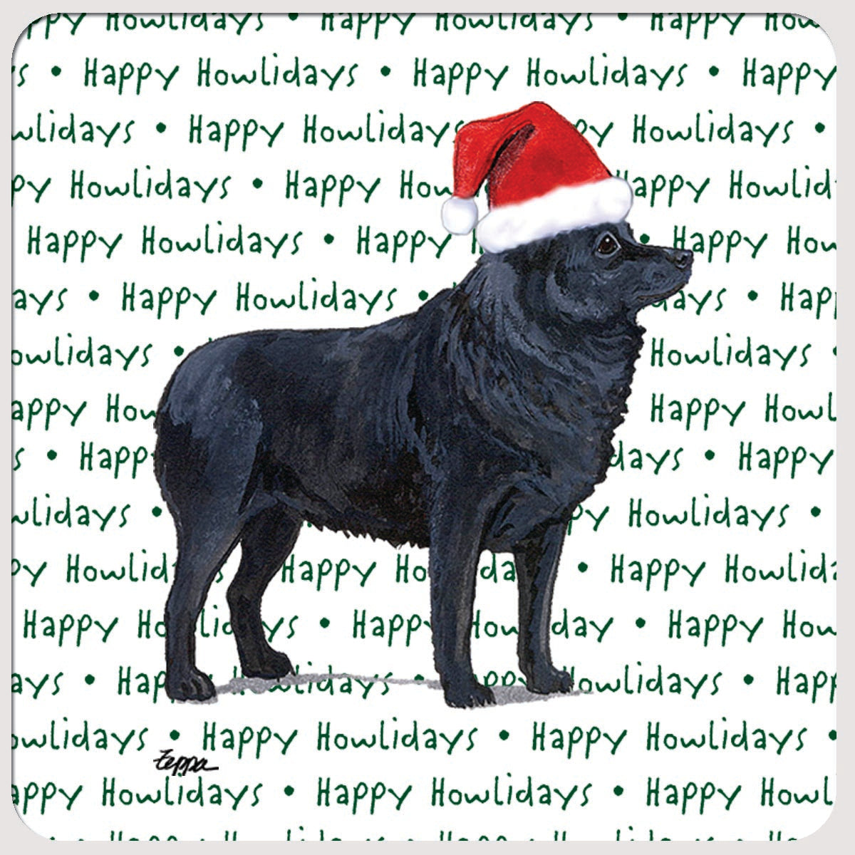 Schipperke Christmas Coasters