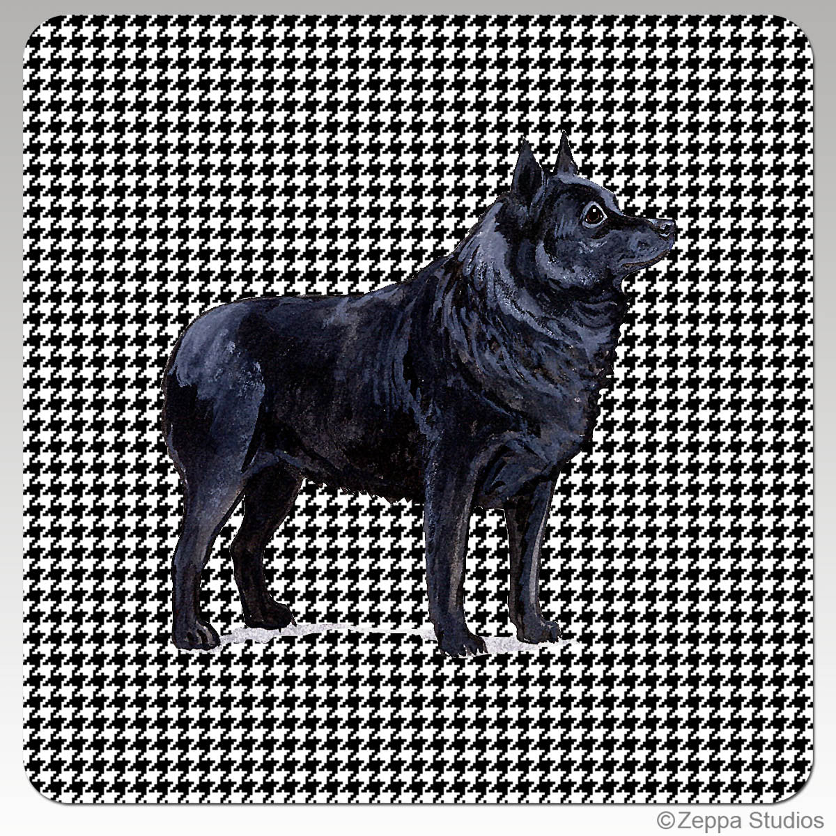 Schipperke Houndzstooth Coasters - Rectangle