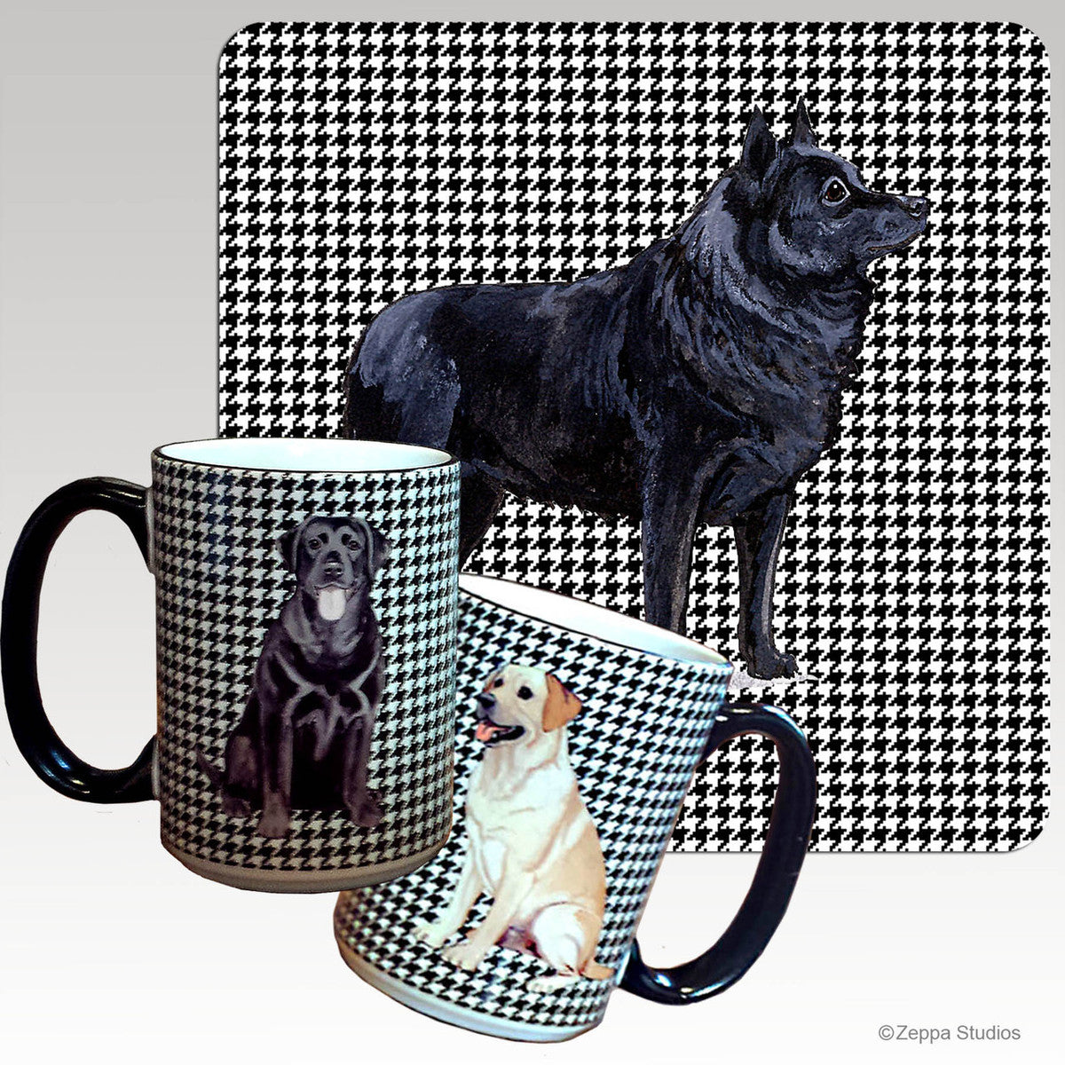 Schipperke Houndzstooth Mug - Rectangle